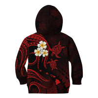Polynesian Hawaii Kid Hoodie Kauai Islands with Pacific Plumeria Red Vibe LT9 - Polynesian Pride