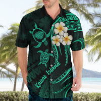 Polynesian Hawaii Hawaiian Shirt Kauai Islands with Pacific Plumeria Turquoise Vibe LT9 - Polynesian Pride