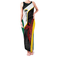Personalised PNG Hela Province Family Matching Tank Maxi Dress and Hawaiian Shirt Bird of Paradise Tattoo Flag Motif - Polynesian Pride