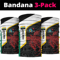 Personalised PNG Hela Province Neck Gaiter Bird of Paradise Tattoo Flag Motif - Polynesian Pride