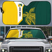 Personalised PNG Jiwaka Province Auto Sun Shade Bird of Paradise Tattoo Flag Motif - Polynesian Pride