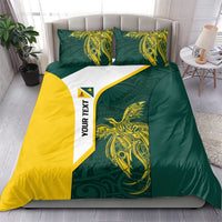 Personalised PNG Jiwaka Province Bedding Set Bird of Paradise Tattoo Flag Motif - Polynesian Pride