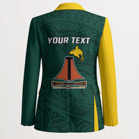 Personalised PNG Jiwaka Province Blazer Bird of Paradise Tattoo Flag Motif - Polynesian Pride