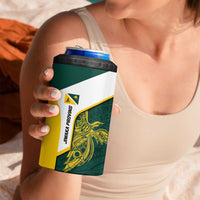 Personalised PNG Jiwaka Province 4 in 1 Can Cooler Tumbler Bird of Paradise Tattoo Flag Motif - Polynesian Pride