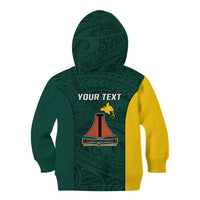 Personalised PNG Jiwaka Province Kid Hoodie Bird of Paradise Tattoo Flag Motif - Polynesian Pride
