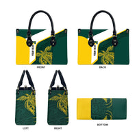 Personalised PNG Jiwaka Province Leather Bag Bird of Paradise Tattoo Flag Motif - Polynesian Pride
