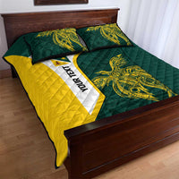 Personalised PNG Jiwaka Province Quilt Bed Set Bird of Paradise Tattoo Flag Motif - Polynesian Pride