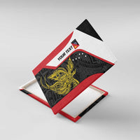 Personalised PNG Sandaun Province Canvas Wall Art Bird of Paradise Tattoo Flag Motif - Polynesian Pride