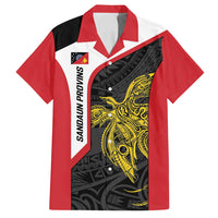 Personalised PNG Sandaun Province Family Matching Long Sleeve Bodycon Dress and Hawaiian Shirt Bird of Paradise Tattoo Flag Motif - Polynesian Pride