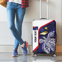 Personalised PNG West New Britain Province Luggage Cover Bird of Paradise Tattoo Flag Motif - Polynesian Pride