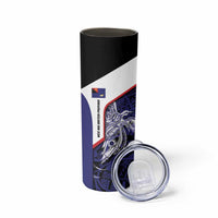 Personalised PNG West New Britain Province Skinny Tumbler Bird of Paradise Tattoo Flag Motif - Polynesian Pride