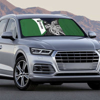 Personalised PNG Western Highlands Province Auto Sun Shade Bird of Paradise Tattoo Flag Motif - Polynesian Pride