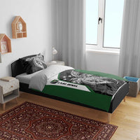 Personalised PNG Western Highlands Province Bedding Set Bird of Paradise Tattoo Flag Motif - Polynesian Pride