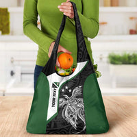 Personalised PNG Western Highlands Province Grocery Bag Bird of Paradise Tattoo Flag Motif - Polynesian Pride