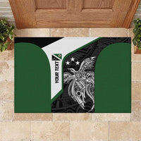 Personalised PNG Western Highlands Province Rubber Doormat Bird of Paradise Tattoo Flag Motif - Polynesian Pride