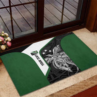 Personalised PNG Western Highlands Province Rubber Doormat Bird of Paradise Tattoo Flag Motif - Polynesian Pride