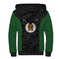 Personalised PNG Western Highlands Province Sherpa Hoodie Bird of Paradise Tattoo Flag Motif - Polynesian Pride
