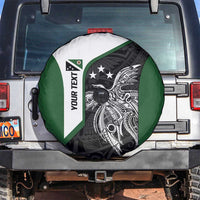 Personalised PNG Western Highlands Province Spare Tire Cover Bird of Paradise Tattoo Flag Motif - Polynesian Pride