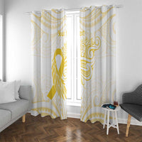 Be Bold Go Gold Polyneisan Ribbon Childhood Personalised Window Curtain