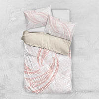 White Sunday Lotu Tamaiti Bedding Set Polynesian Wave Pastel Blush - Polynesian Pride
