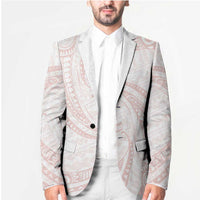 White Sunday Lotu Tamaiti Blazer Polynesian Wave Pastel Blush - Polynesian Pride