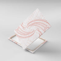 White Sunday Lotu Tamaiti Canvas Wall Art Polynesian Wave Pastel Blush - Polynesian Pride