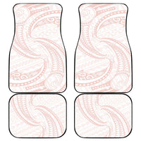 White Sunday Lotu Tamaiti Car Mats Polynesian Wave Pastel Blush - Polynesian Pride
