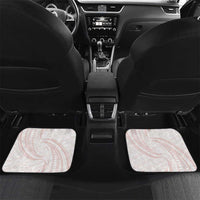 White Sunday Lotu Tamaiti Car Mats Polynesian Wave Pastel Blush - Polynesian Pride