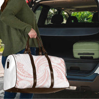 White Sunday Lotu Tamaiti Travel Bag Polynesian Wave Pastel Blush - Polynesian Pride