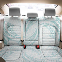 White Sunday Lotu Tamaiti Back Car Seat Cover Polynesian Wave Pastel Cyan - Polynesian Pride