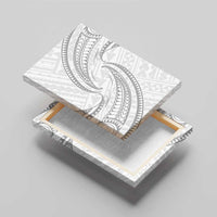 White Sunday Lotu Tamaiti Canvas Wall Art Polynesian Wave Pastel Gray - Polynesian Pride