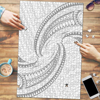 White Sunday Lotu Tamaiti Puzzle Polynesian Wave Pastel Gray - Polynesian Pride