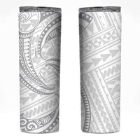 White Sunday Lotu Tamaiti Skinny Tumbler Polynesian Wave Pastel Gray - Polynesian Pride