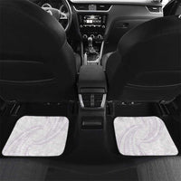 White Sunday Lotu Tamaiti Car Mats Polynesian Wave Pastel Mauve - Polynesian Pride