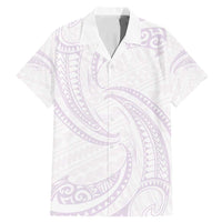 White Sunday Lotu Tamaiti Family Matching Mermaid Dress and Hawaiian Shirt Polynesian Wave Pastel Mauve - Polynesian Pride