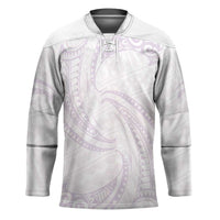 White Sunday Lotu Tamaiti Hockey Jersey Polynesian Wave Pastel Mauve LT9 Unisex Mauve - Polynesian Pride