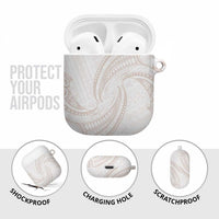 White Sunday Lotu Tamaiti AirPods Case Polynesian Wave Pastel Nude LT9 - Polynesian Pride