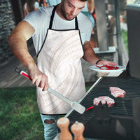 White Sunday Lotu Tamaiti Apron Polynesian Wave Pastel Nude - Polynesian Pride