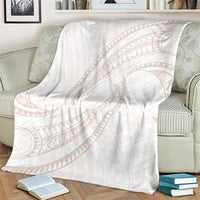 White Sunday Lotu Tamaiti Blanket Polynesian Wave Pastel Nude - Polynesian Pride