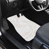 White Sunday Lotu Tamaiti Car Mats Polynesian Wave Pastel Nude - Polynesian Pride