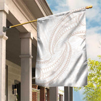 White Sunday Lotu Tamaiti Garden Flag Polynesian Wave Pastel Nude - Polynesian Pride