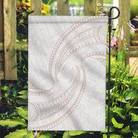 White Sunday Lotu Tamaiti Garden Flag Polynesian Wave Pastel Nude - Polynesian Pride