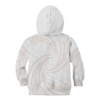 White Sunday Lotu Tamaiti Kid Hoodie Polynesian Wave Pastel Nude - Polynesian Pride