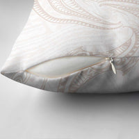 White Sunday Lotu Tamaiti Pillow Cover Polynesian Wave Pastel Nude - Polynesian Pride