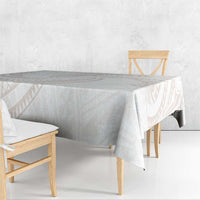 White Sunday Lotu Tamaiti Tablecloth Polynesian Wave Pastel Nude - Polynesian Pride
