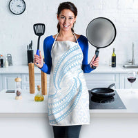 White Sunday Lotu Tamaiti Apron Polynesian Wave Pastel Sky Blue LT9 - Polynesian Pride