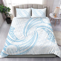 White Sunday Lotu Tamaiti Bedding Set Polynesian Wave Pastel Sky Blue - Polynesian Pride