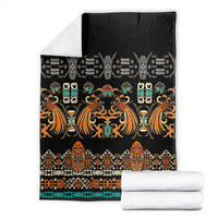Black Batik Papua-inspired Pattern Blanket - Polynesian Pride