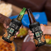 Black Batik Papua-inspired Pattern 4 in 1 Can Cooler Tumbler - Polynesian Pride