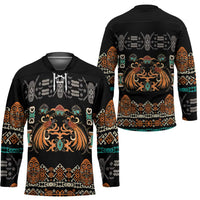 Black Batik Papua-inspired Pattern Hockey Jersey - Polynesian Pride